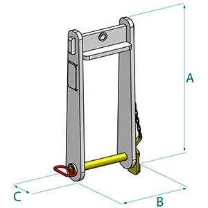 Concrete road barriers lifting bracket